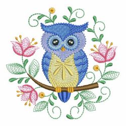 Jacobean Owls 02 machine embroidery designs