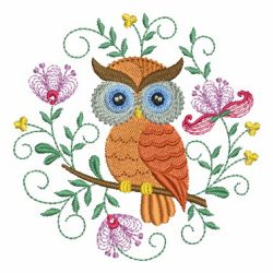 Jacobean Owls 03 machine embroidery designs