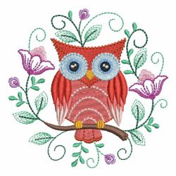 Jacobean Owls 05 machine embroidery designs