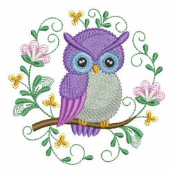 Jacobean Owls 06 machine embroidery designs
