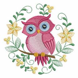 Jacobean Owls 07 machine embroidery designs