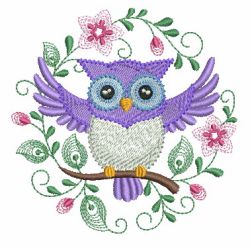 Jacobean Owls 09 machine embroidery designs