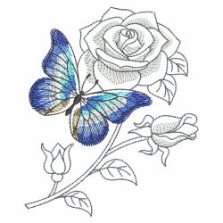 Butterfly And Blooms(Lg) machine embroidery designs