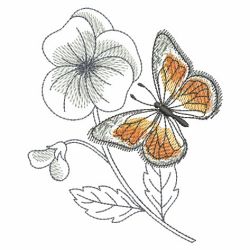 Butterfly And Blooms 02(Md) machine embroidery designs