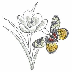 Butterfly And Blooms 03(Md) machine embroidery designs