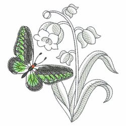 Butterfly And Blooms 06(Md) machine embroidery designs