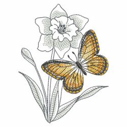 Butterfly And Blooms 08(Sm) machine embroidery designs