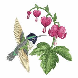 Watercolor Hummingbird And Flowers 3 04 machine embroidery designs