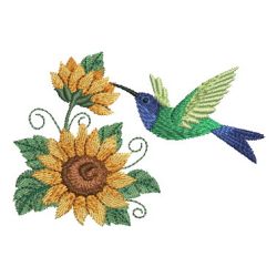 Watercolor Hummingbird And Flowers 3 09 machine embroidery designs