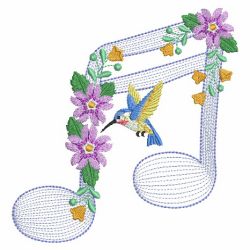 Floral Music Notes 05(Lg) machine embroidery designs