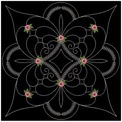 Trapunto Rose Quilt Block 2 06(Md) machine embroidery designs