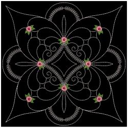 Trapunto Rose Quilt Block 2 06(Lg) machine embroidery designs