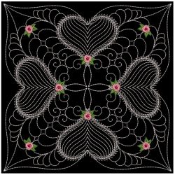 Trapunto Rose Quilt Block 2 07(Lg) machine embroidery designs