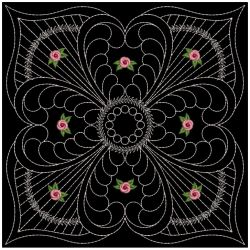 Trapunto Rose Quilt Block 2 11(Sm) machine embroidery designs