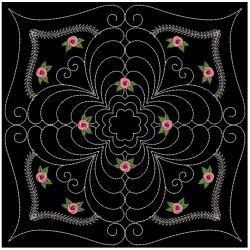 Trapunto Rose Quilt Block 2 12(Lg) machine embroidery designs