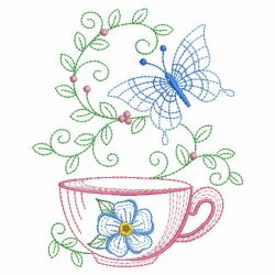 Vintage Butterflies At Teatime 04(Md) machine embroidery designs