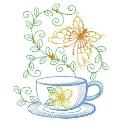 Vintage Butterflies At Teatime 05(Md) machine embroidery designs