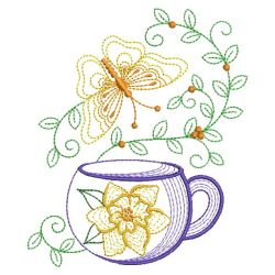 Vintage Butterflies At Teatime 08(Lg) machine embroidery designs