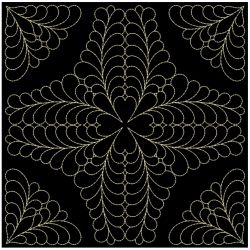 Trapunto Feather Quilt(Md) machine embroidery designs