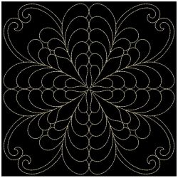 Trapunto Feather Quilt 08(Sm) machine embroidery designs