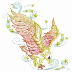 Rippled Eagle 02(Md) machine embroidery designs