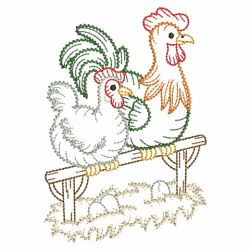 Vintage Chickens 03(Md) machine embroidery designs
