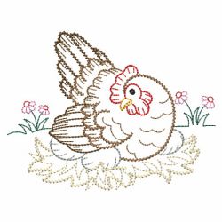 Vintage Chickens 04(Lg) machine embroidery designs