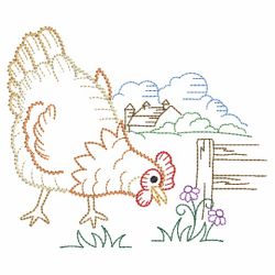 Vintage Chickens 06(Sm) machine embroidery designs