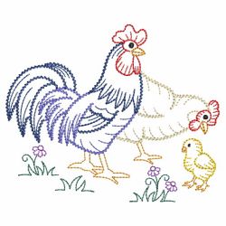 Vintage Chickens 08(Md) machine embroidery designs