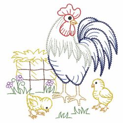 Vintage Chickens 09(Md) machine embroidery designs