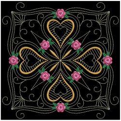 Trapunto Rose Quilt Block 3(Sm) machine embroidery designs