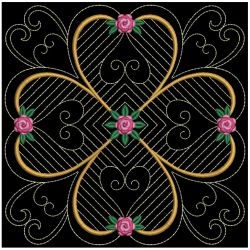 Trapunto Rose Quilt Block 3 02(Md) machine embroidery designs