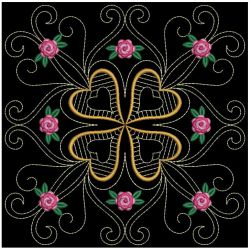 Trapunto Rose Quilt Block 3 03(Md) machine embroidery designs