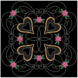 Trapunto Rose Quilt Block 3 04(Md) machine embroidery designs