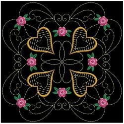 Trapunto Rose Quilt Block 3 04(Sm)
