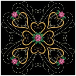 Trapunto Rose Quilt Block 3 05(Md) machine embroidery designs