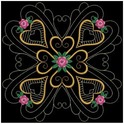 Trapunto Rose Quilt Block 3 05(Md) machine embroidery designs