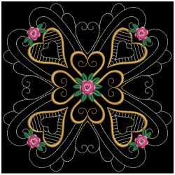 Trapunto Rose Quilt Block 3 05(Sm) machine embroidery designs