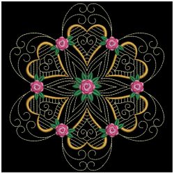 Trapunto Rose Quilt Block 3 06(Md) machine embroidery designs