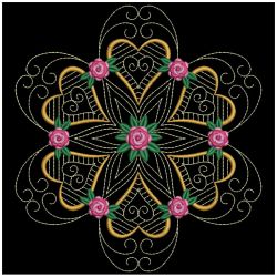 Trapunto Rose Quilt Block 3 06(Sm)