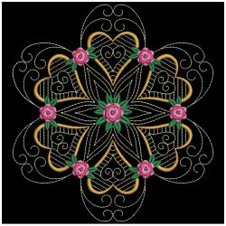 Trapunto Rose Quilt Block 3 06(Lg)