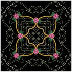 Trapunto Rose Quilt Block 3 07(Md) machine embroidery designs