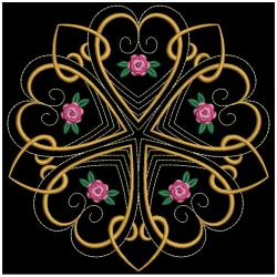 Trapunto Rose Quilt Block 3 10(Sm)