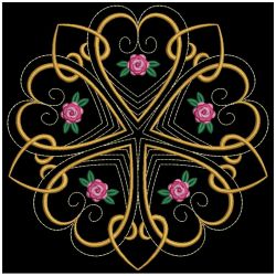 Trapunto Rose Quilt Block 3 10(Lg)