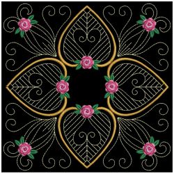 Trapunto Rose Quilt Block 3 12(Md) machine embroidery designs