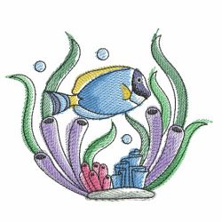 Fish And Coral 03(Md) machine embroidery designs