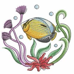 Fish And Coral 04(Md) machine embroidery designs