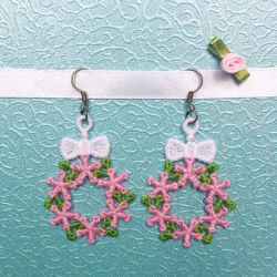FSL Flower Earrings machine embroidery designs