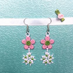 FSL Flower Earrings 05 machine embroidery designs