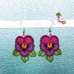 FSL Flower Earrings 09 machine embroidery designs